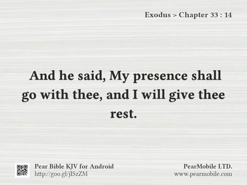 Exodus, Chapter 33:14